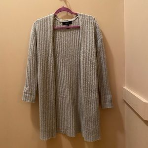 Forever21 long gray cardigan
